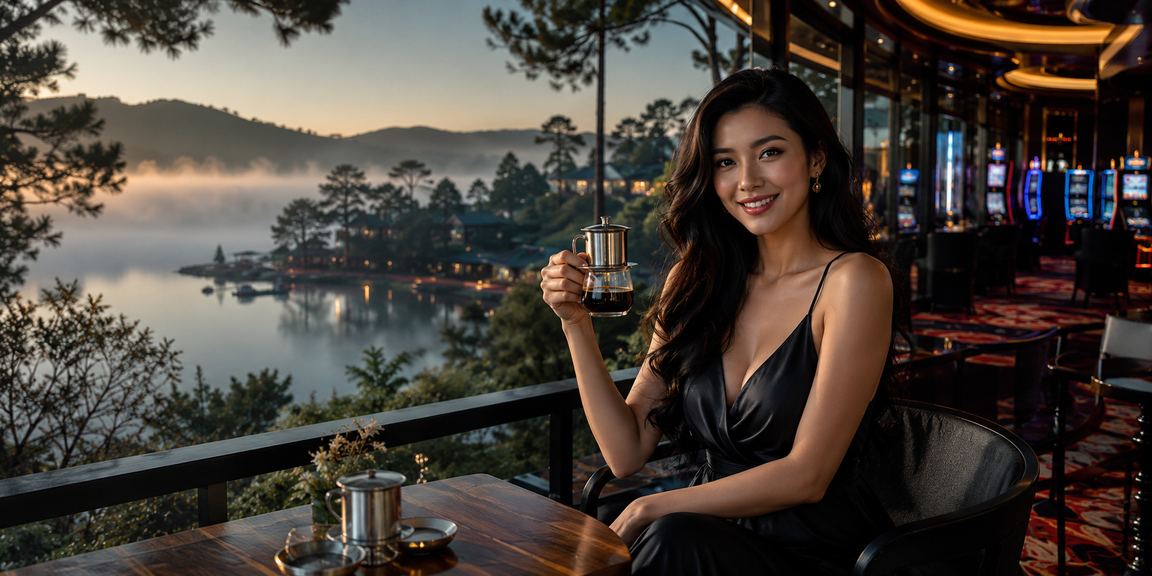 Người dùng Đà Lạt kiểm tra số dư và kết quả xổ số trực tuyến bên tách cà phê