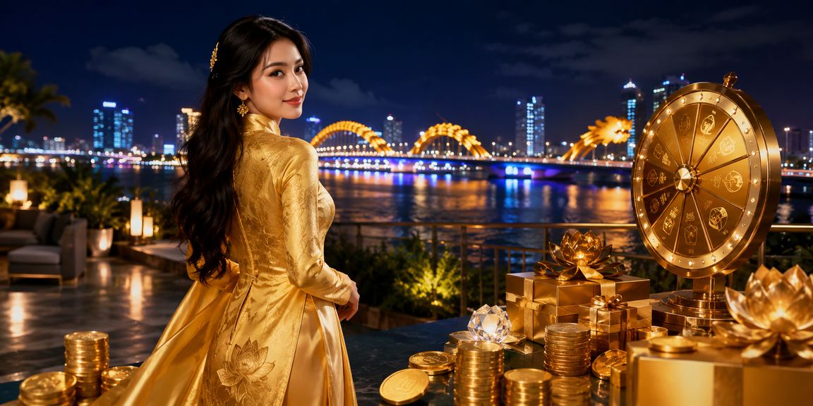 Phụ nữ áo dài Đà Nẵng tham gia chương trình rút thăm may mắn